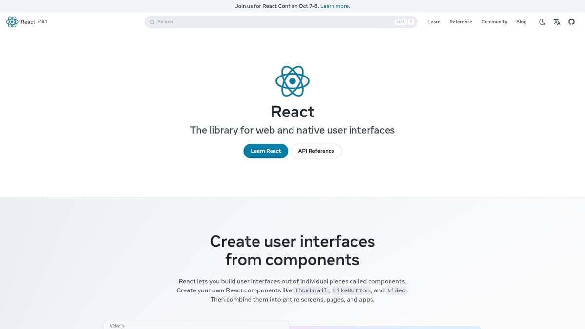 React